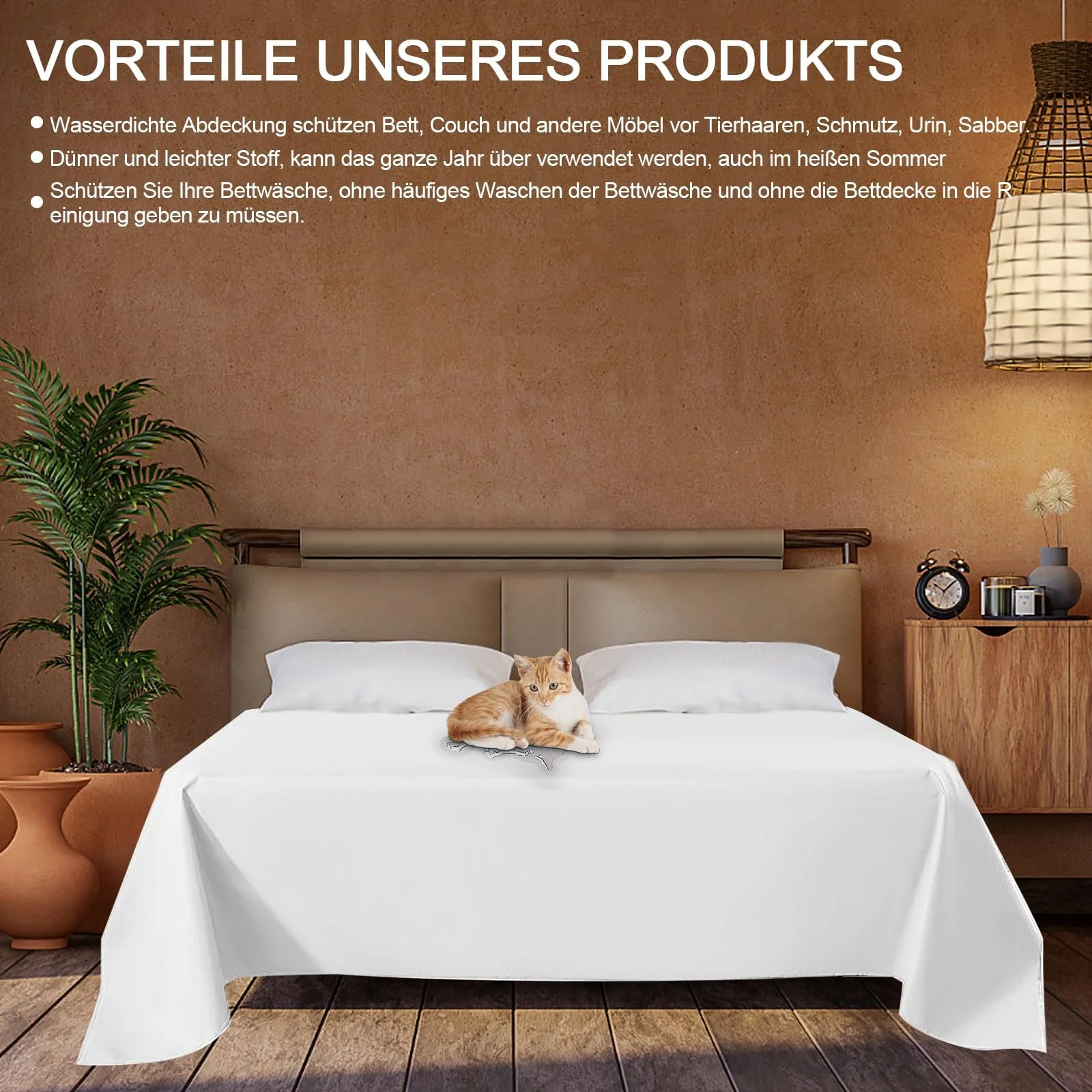 Покрывало Водонепроницаемое Микрофибра + TPU Белый, 200 x 230 см, фото №5 Покрывало Водонепроницаемое Микрофибра + TPU Белый, 200 x 230 см, фото №5