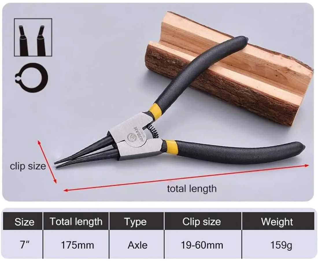 Набор плоскогубцев для стопорных колец 175 мм, 4 шт. с нескользящими ручками и полотняной сумкой, фото №3 Набор плоскогубцев для стопорных колец 175 мм, 4 шт. с нескользящими ручками и полотняной сумкой, фото №3