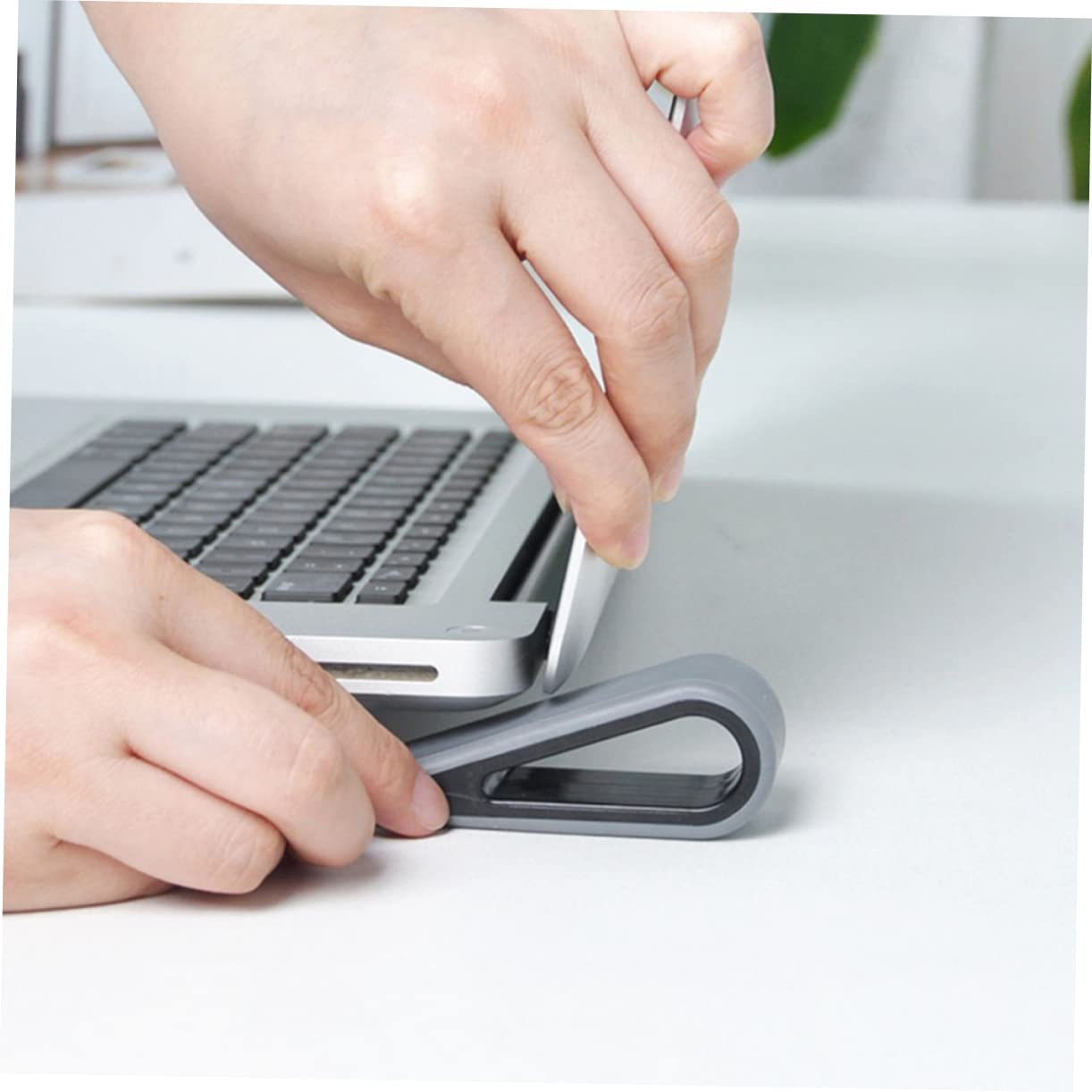 Подставка для ноутбука Регулируемая по высоте Эргономичная Стабильная для настольного использования и охлаждения Совместима со всеми ноутбуками, 4 шт, фото №4