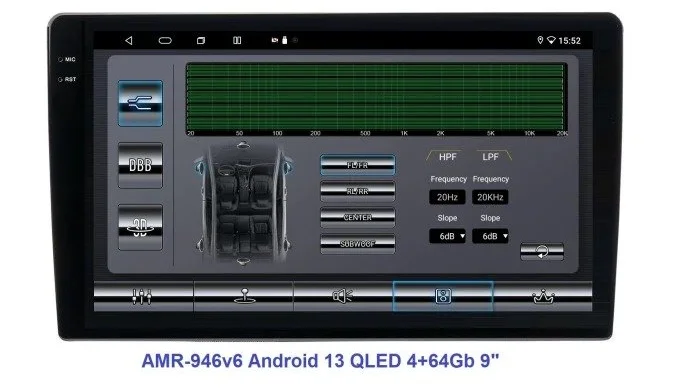 Автомагнітола Qline AMR-946v6 Android 13 QLED 4+64Gb 9 та 10", фото №6