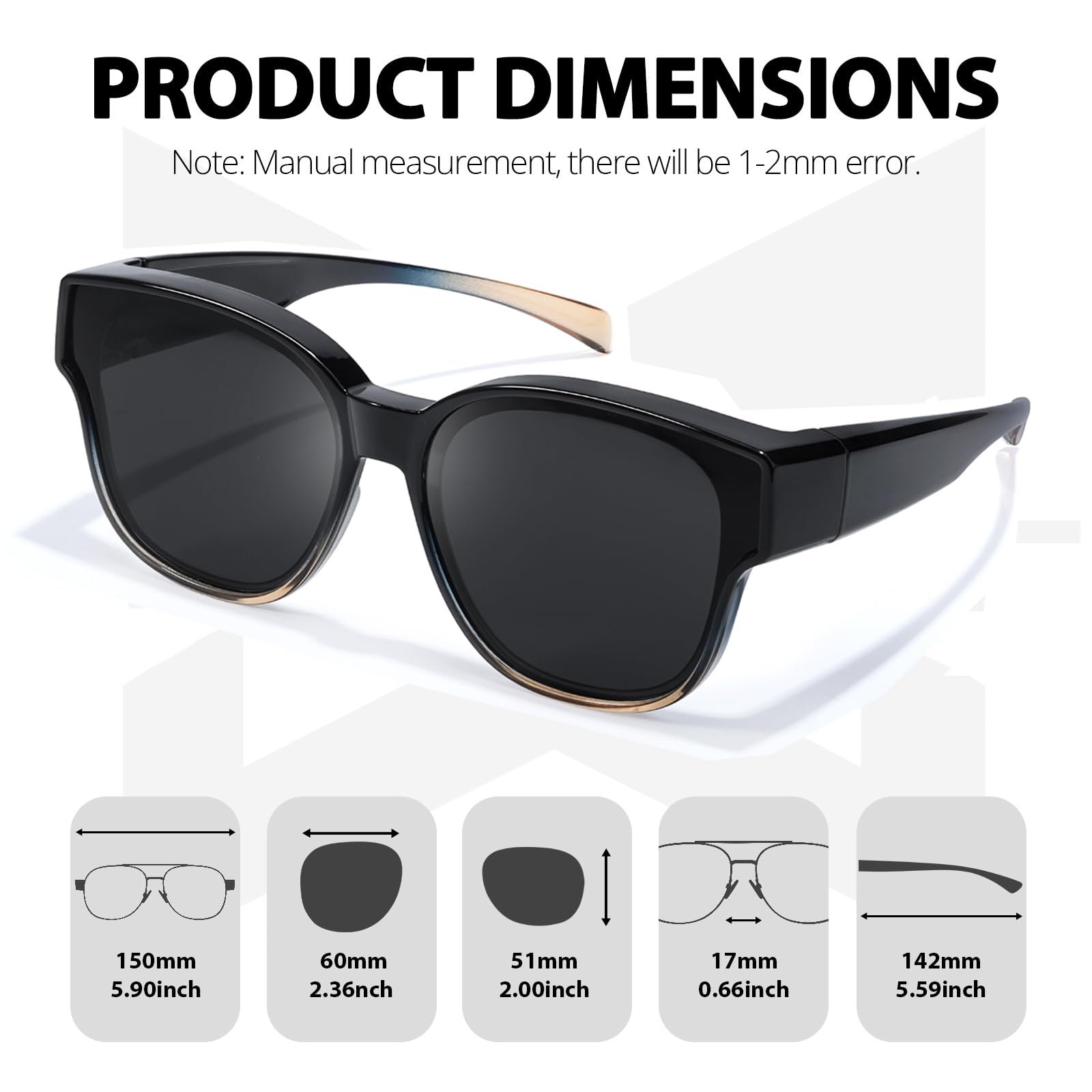 Поляризовані сонцезахисні окуляри Myiaur для жінок із захистом від ультрафіолету, надлегкі, фото №4
