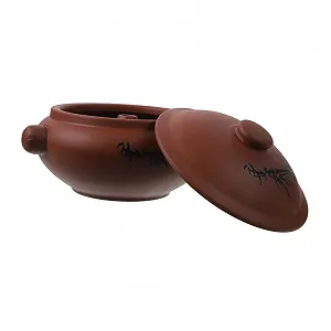 Кастрюля керамическая жаропрочная с крышкой для медленного приготовления - Фото 1