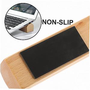 Подставка Деревянная Vaguelly для ноутбука Портативная для планшета Нескользящий дизайн для офиса дома путешествий Эргономичная для уменьшения напряжения шеи и улучшения эффективности работы synthetic.ua - Фото 1