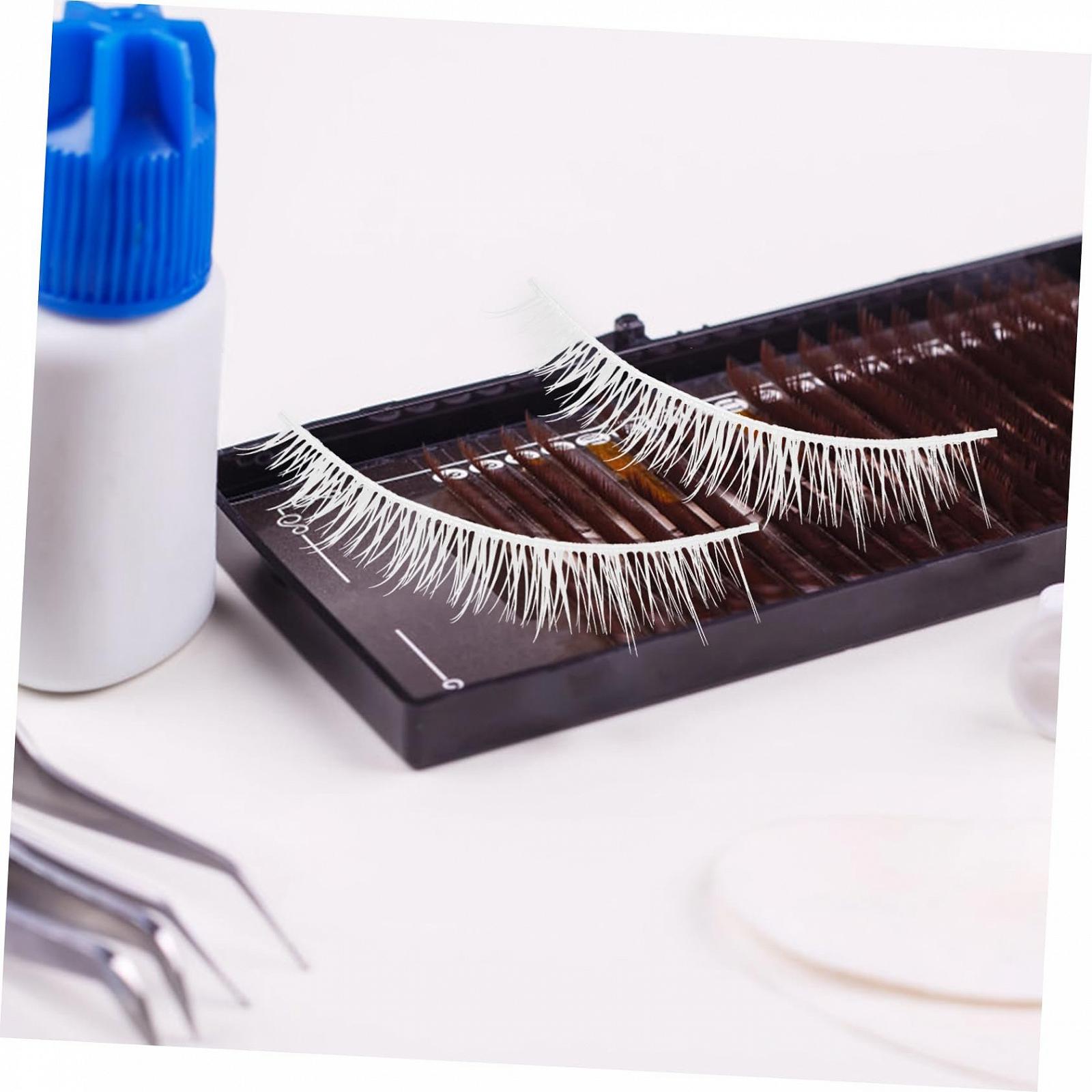 Накладные ресницы VINTORKY, 3 пары, цветные, искусственное волокно, белые, фото №4