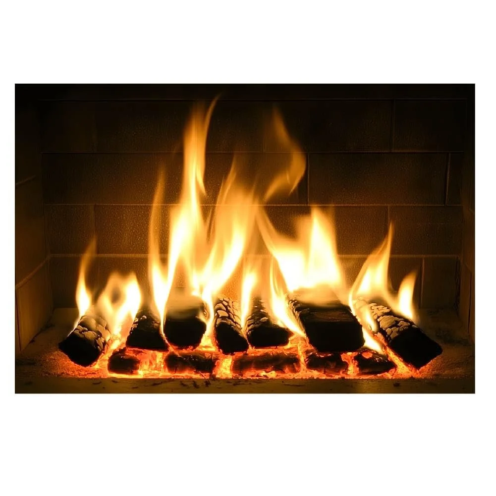 Наклейка на стіни 3D SUPERDANT Fireplace Campfire 96 x 30 см, фото №3