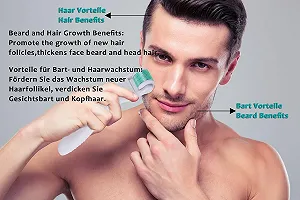 Ролер для мікронідлінгу BOWKA 3-в-1 для бороди - 600 (0.30 мм) 180 (0.25 мм) 1200 (0.50 мм) для обличчя та тіла synthetic.ua - Фото 1