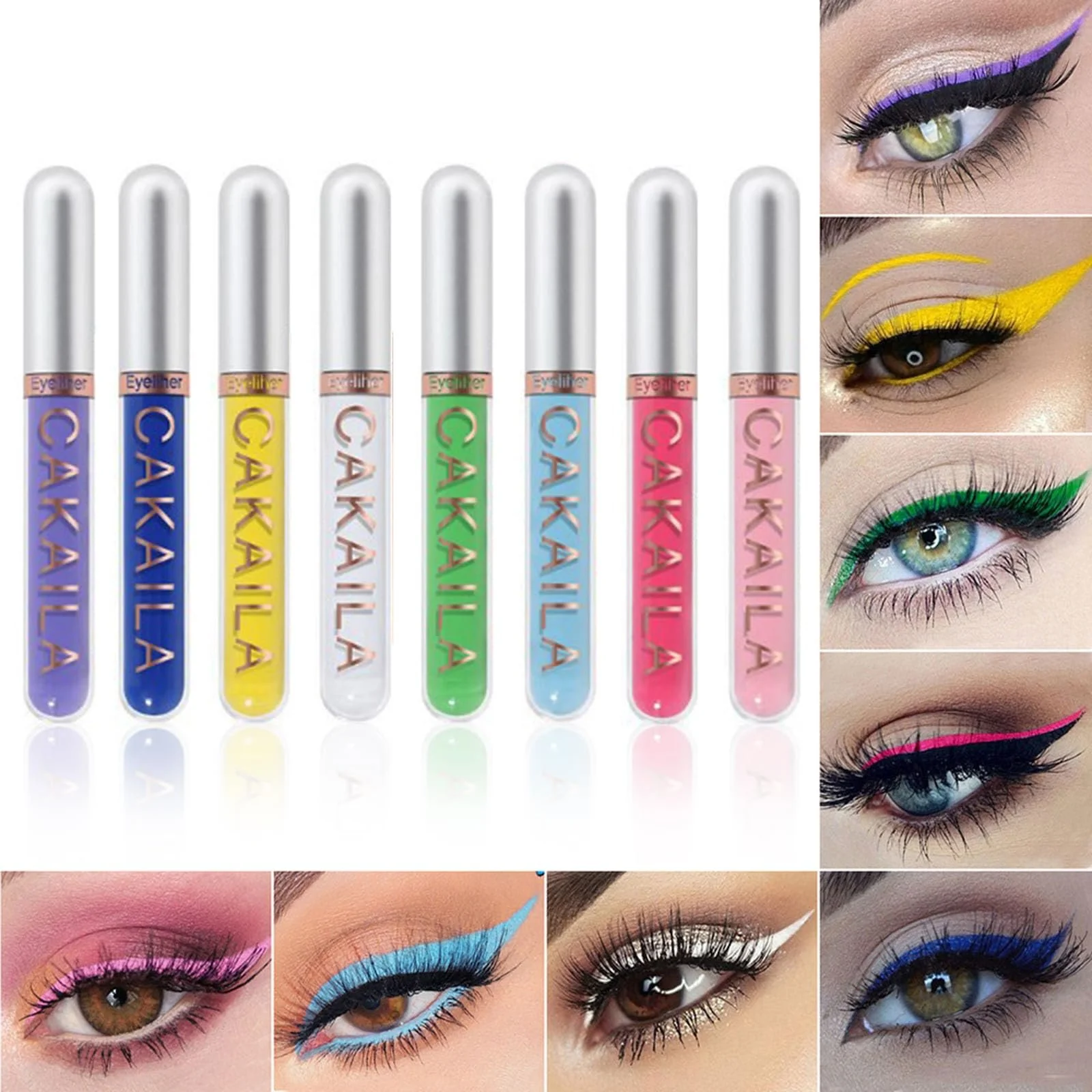 Подводка для глаз Welhammsae 8 цветов жидкая, водостойкая, цветная, матовая, фото №2 Подводка для глаз Welhammsae 8 цветов жидкая, водостойкая, цветная, матовая, фото №2