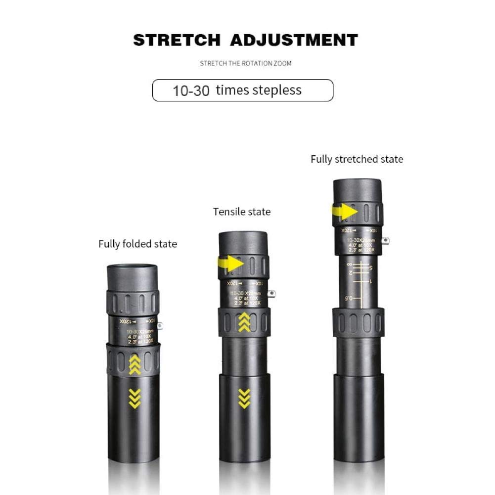 Монокулярний телескоп Lankater Metal 10-120x25 Zoom Підтримка смартфона Легка нічна видимість, фото №4