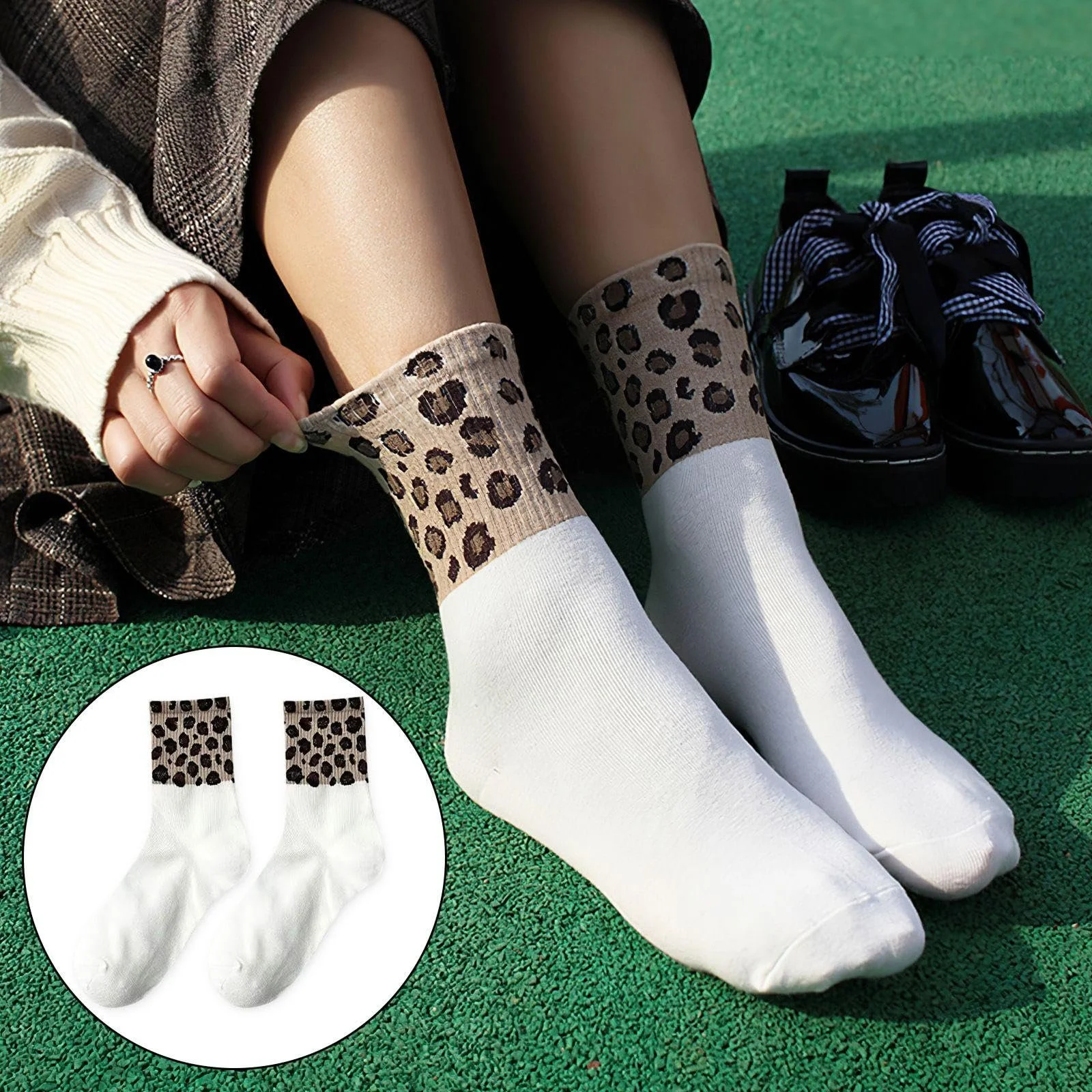 Шкарпетки з леопардовим принтом 6 пар, фото №6