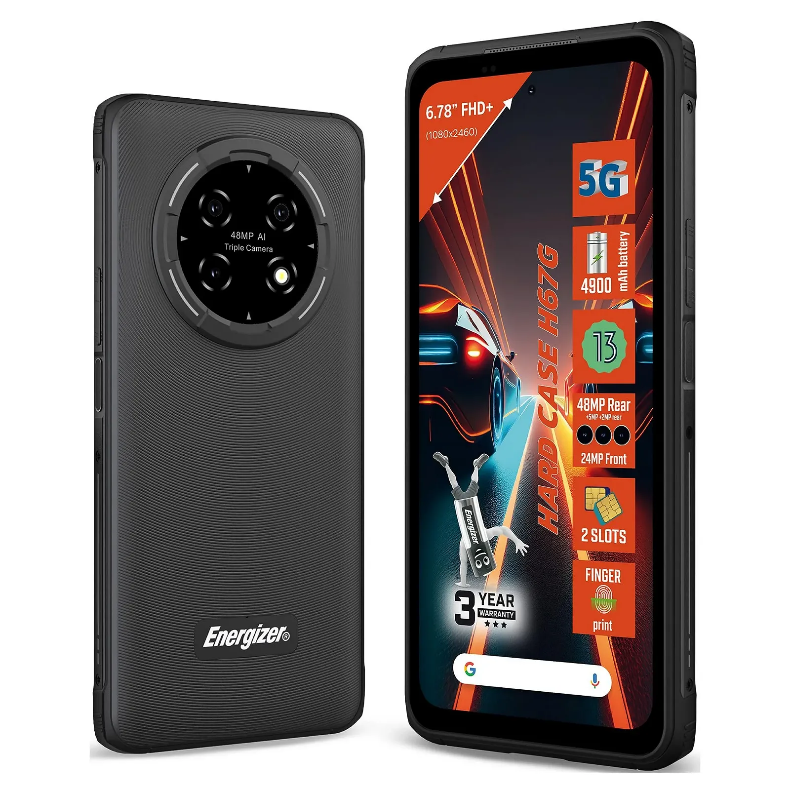 Смартфон Energizer H67G 5G 4/128 ГБ 4900 мАч 6.78" IP68, фото №1