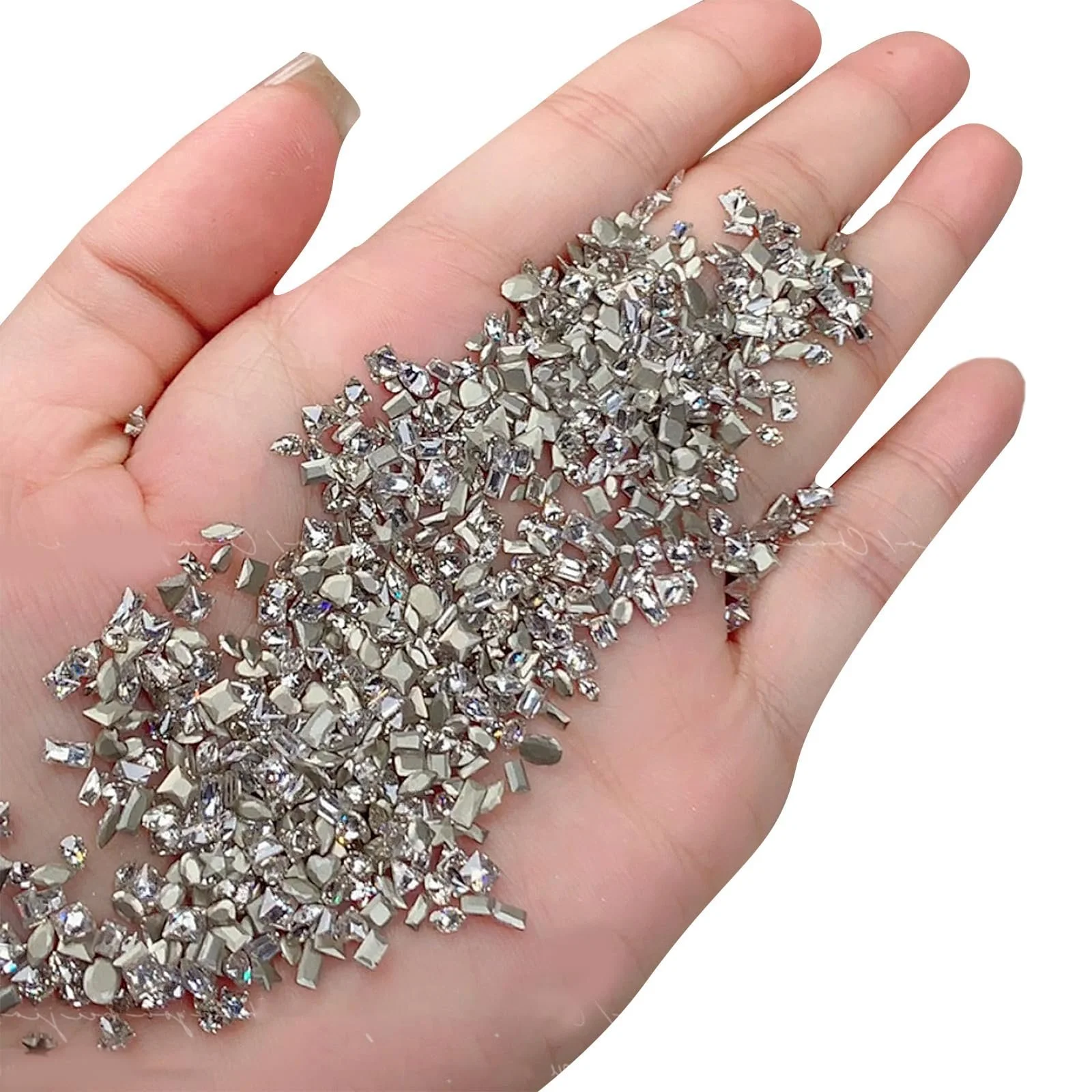 Стразы для ногтей Нерегулярная форма Кристалл 50шт, фото №8