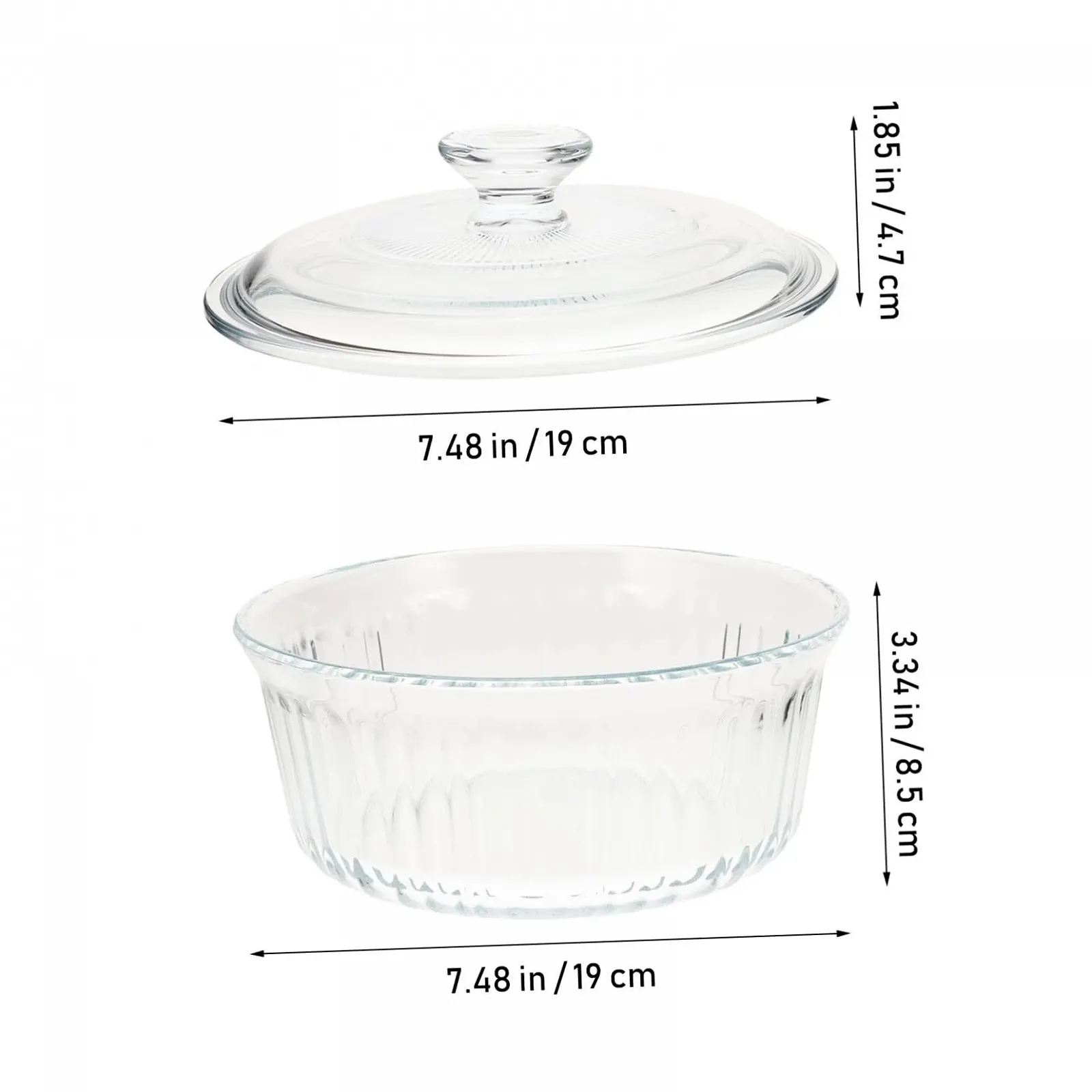 Форма SOLUSTRE Боросилікатне скло З кришкою Кругла Прозора, фото №2