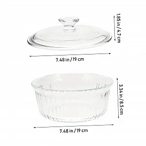 Форма SOLUSTRE Боросилікатне скло З кришкою Кругла Прозора synthetic.ua - Фото 1