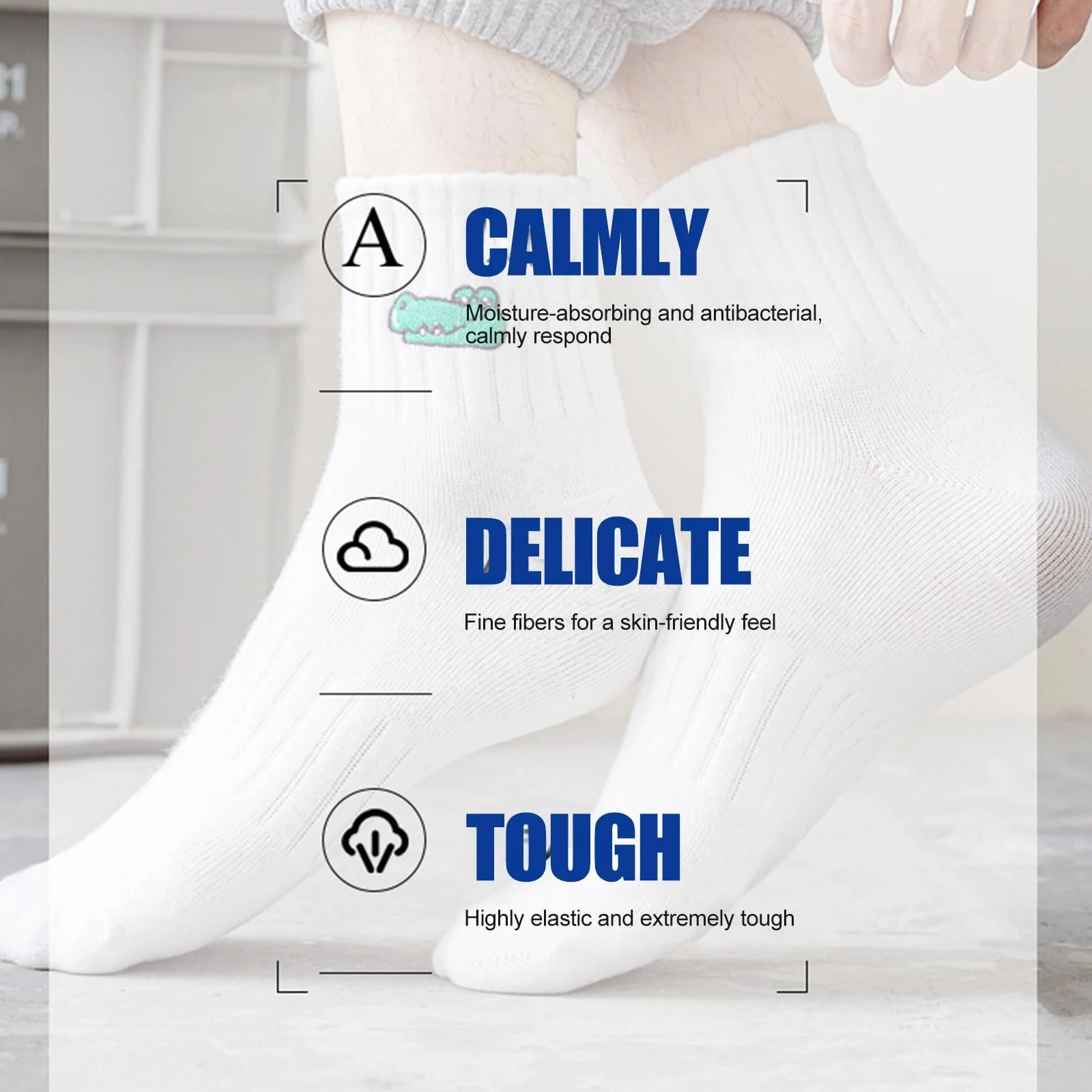 Шкарпетки тенісні Білі 6 пар EU 38-42, фото №3 Шкарпетки тенісні Білі 6 пар EU 38-42, фото №3