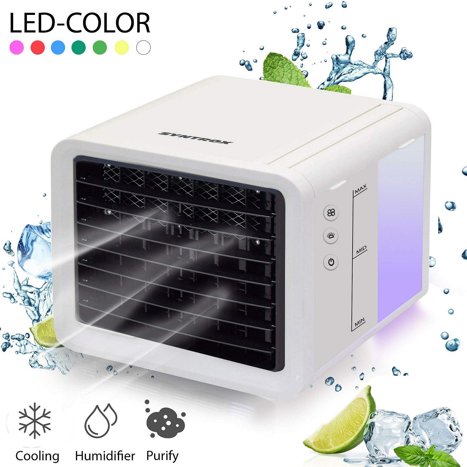 Повітроохолоджувач Syntrox Germany 3-в-1 Зволожувач Синьо-білий, фото №2