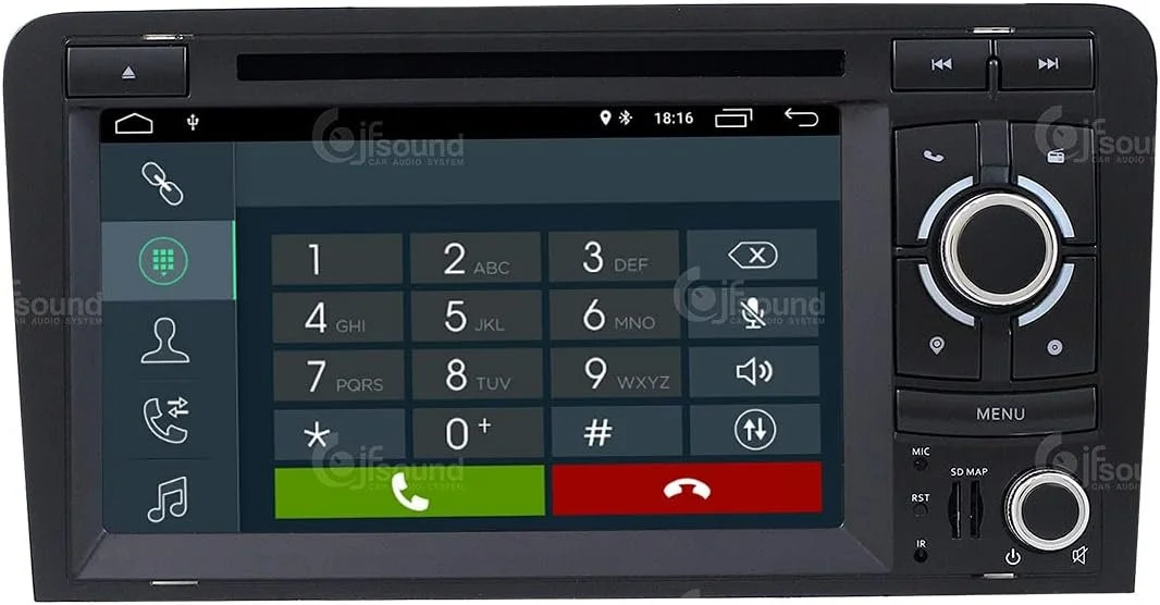 Автомагнітола 7" JfSound JF-0310I для Audi A3 (2003-2012) 2/16GB Android 9.0 DVD Black, фото №5