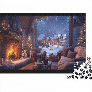 Різдвяний пазл 1000 елементів Казкова історія дерев’яний 75 x 50 см - Фото 1