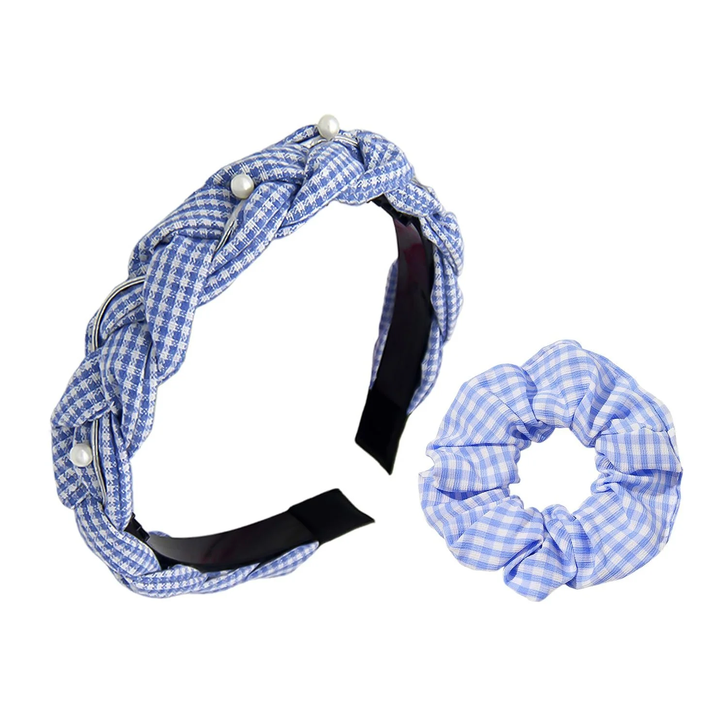 Обруч на голову, Гумка для волосся, Синій, фото №1