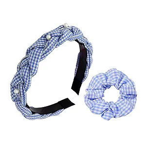 Обруч на голову, Гумка для волосся, Синій - Фото 1