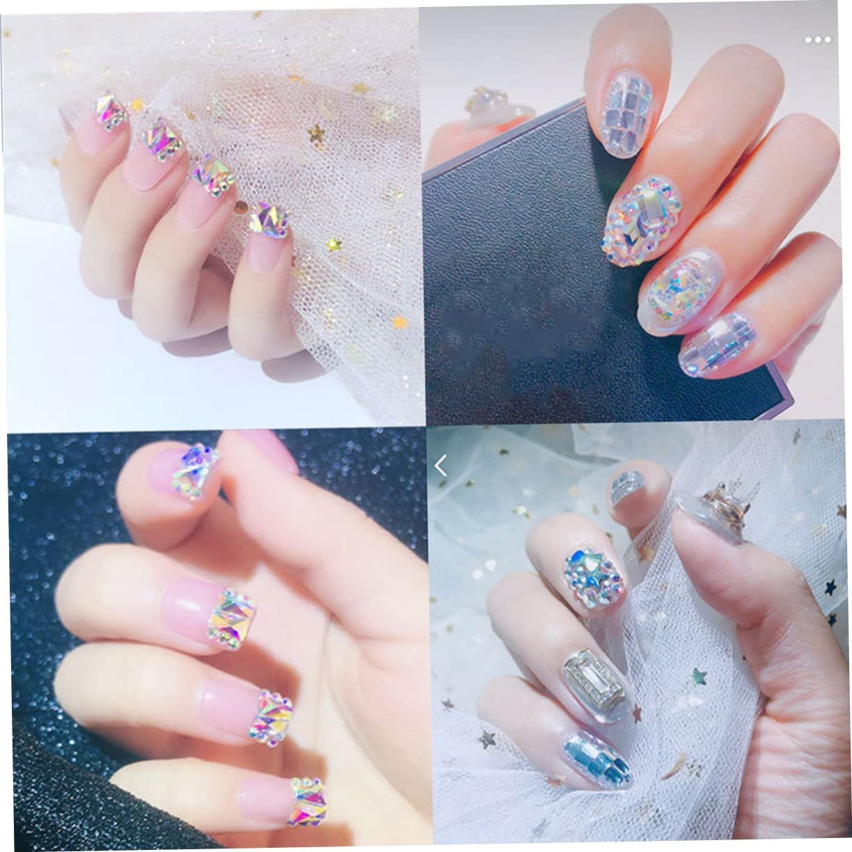 Стрази Плоскі MERRYHAPY, 100 шт, для Манікюру, Різні Розміри та Форми, фото №5