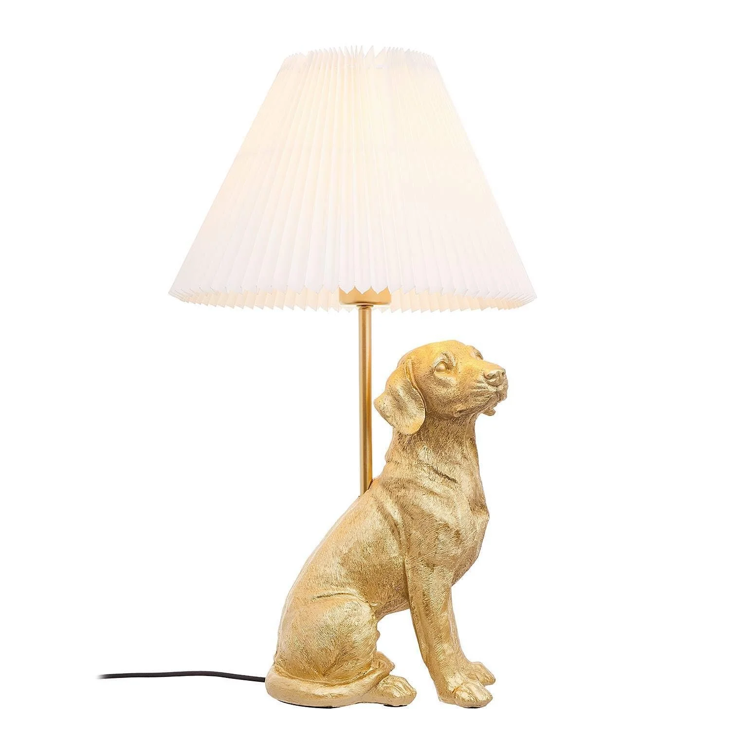 Настільна лампа BUTLERS EL Bello Пес Золотистий/Білий, фото №1