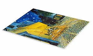 Постер Vincent van Gogh Cafe Terrace in the Evening 50 x 70 cm Blue synthetic.ua - Фото 1