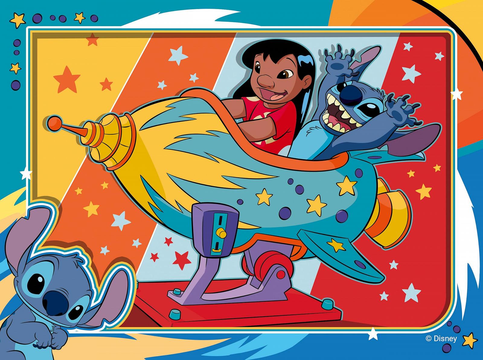 Дитячий пазл Ravensburger Disney Stitch 4 в 1 12, 16, 20, 24 элемента, фото №2