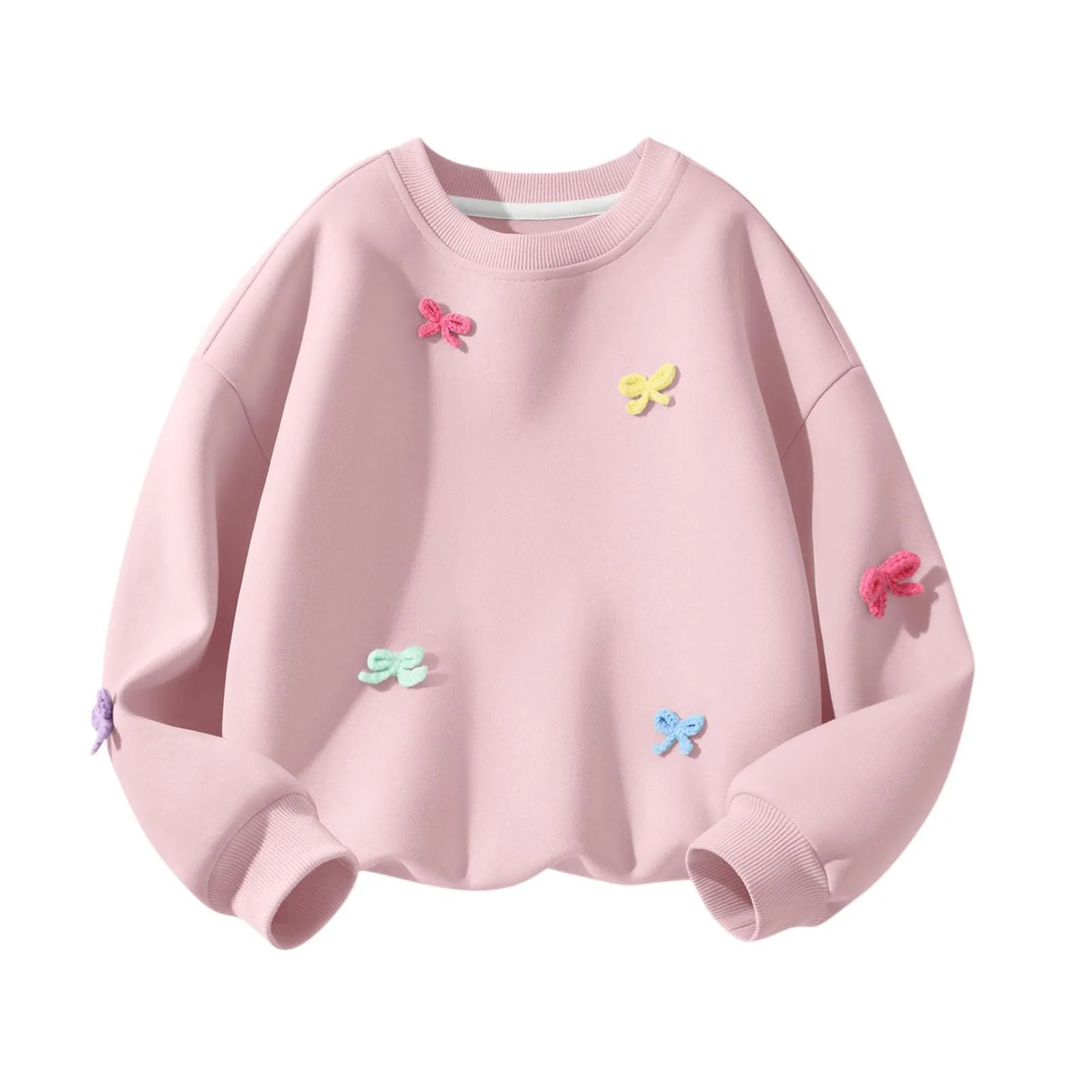 NZYIHAO Свитшот Детский Пуловер для девочек Хлопковый Свитер для малышей Пуловер с длинными рукавами Топы Возраст 4-15 лет, фото №1