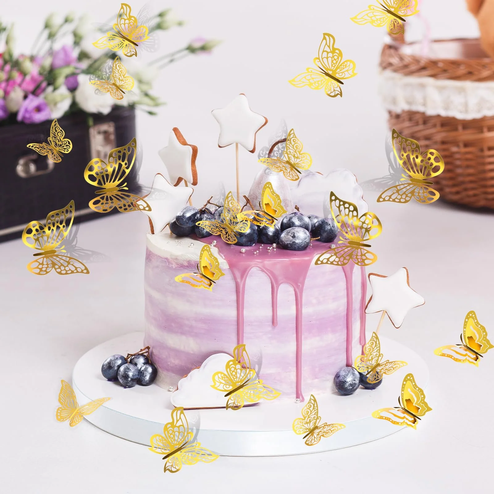 Наклейки на стену 3D Gold Butterflies Набор 96 шт. Золотые, фото №4 Наклейки на стену 3D Gold Butterflies Набор 96 шт. Золотые, фото №4