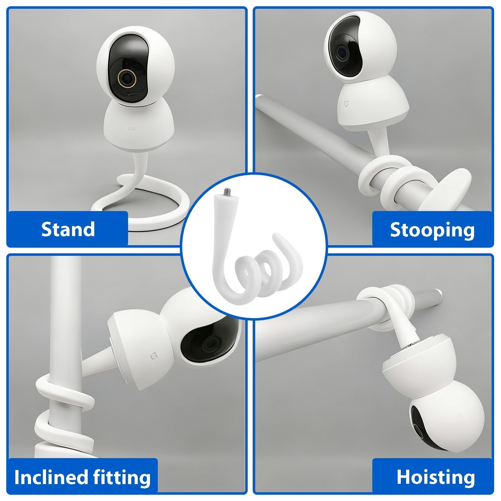 Тримач для відеоняні Flexible Baby Camera Stand 1/4 Inch регульований без свердління портативний 2 шт., фото №7 Тримач для відеоняні Flexible Baby Camera Stand 1/4 Inch регульований без свердління портативний 2 шт., фото №7
