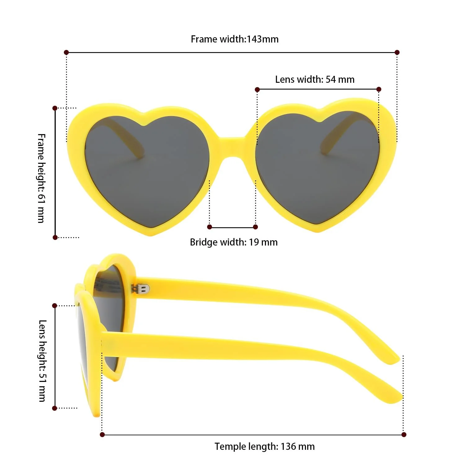 Сонцезахисні окуляри Серце JCTAIFOO Поляризовані Жіночі Вінтажні Модні Великі для Вечірки Фестивалю, фото №3