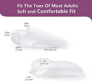 Разделитель для пальцев ног Promifun Hallux, 10 шт. Корректирующие накладки для большого пальца стопы с разделителем, гелевый щиток для облегчения боли в стопе, мозолей, натоптышей synthetic.ua - Фото 1