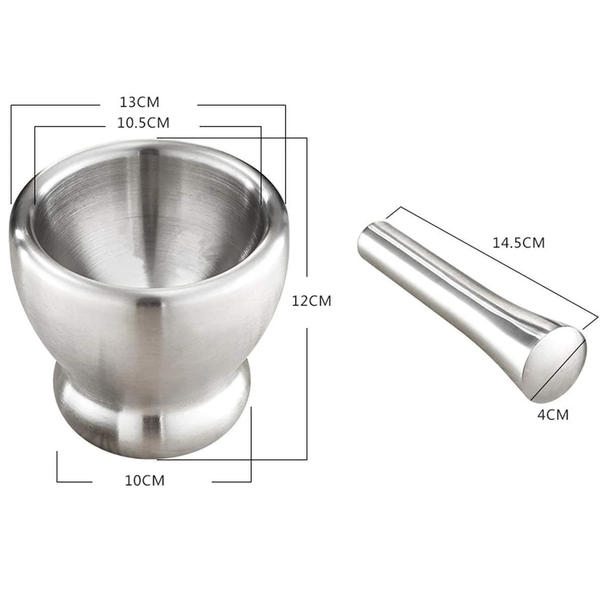 Ступка с пестиком из нержавеющей стали Измельчитель специй, фото №4 Ступка с пестиком из нержавеющей стали Измельчитель специй, фото №4