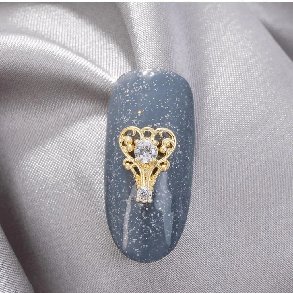 Прикраса для нігтів з кристалами стрази, плоскі намистини, фото №3