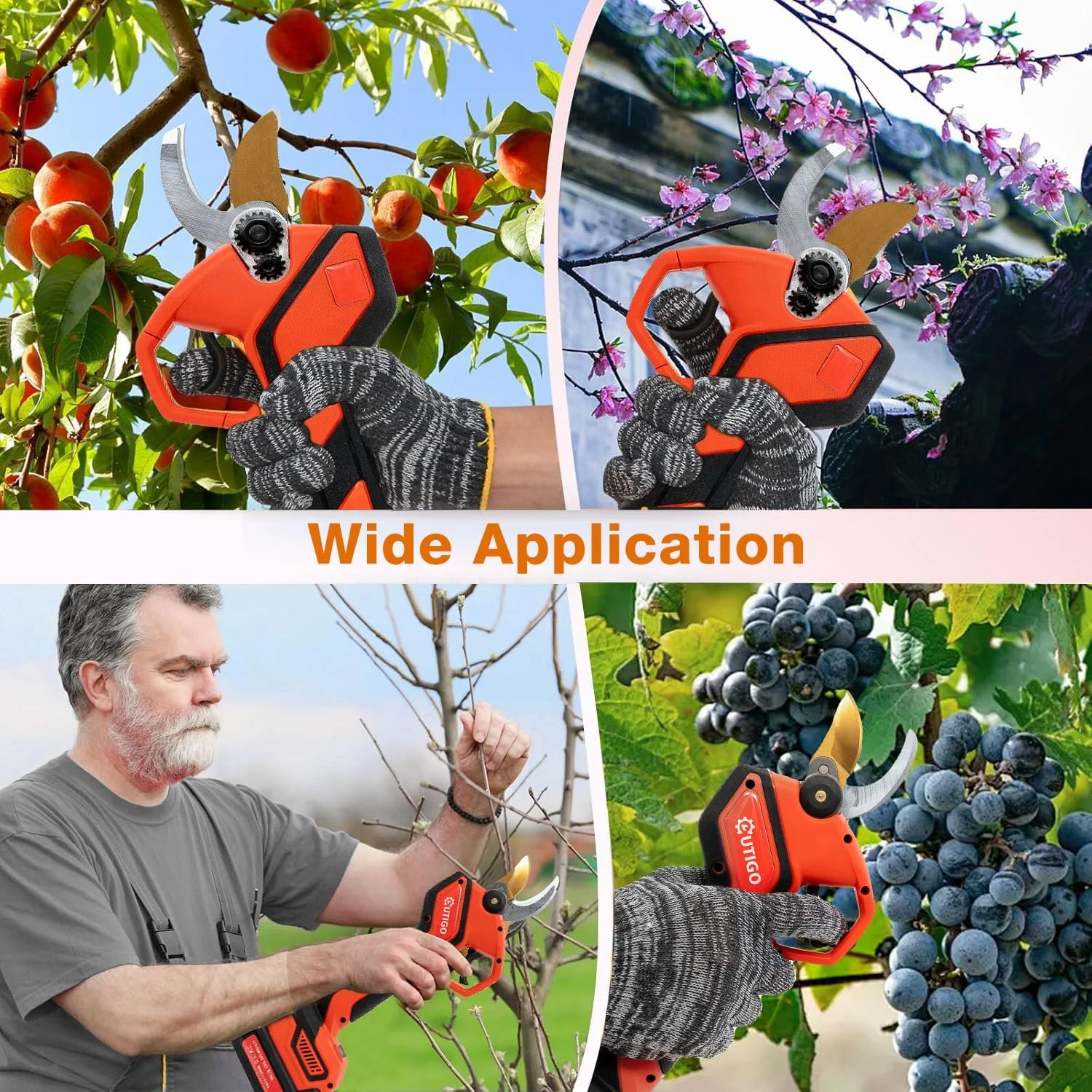 Секатор Electric Garden Shears 25 мм, акумулятор 3000 мА·год, 2 x 21 В, літієвий акумулятор, фото №5
