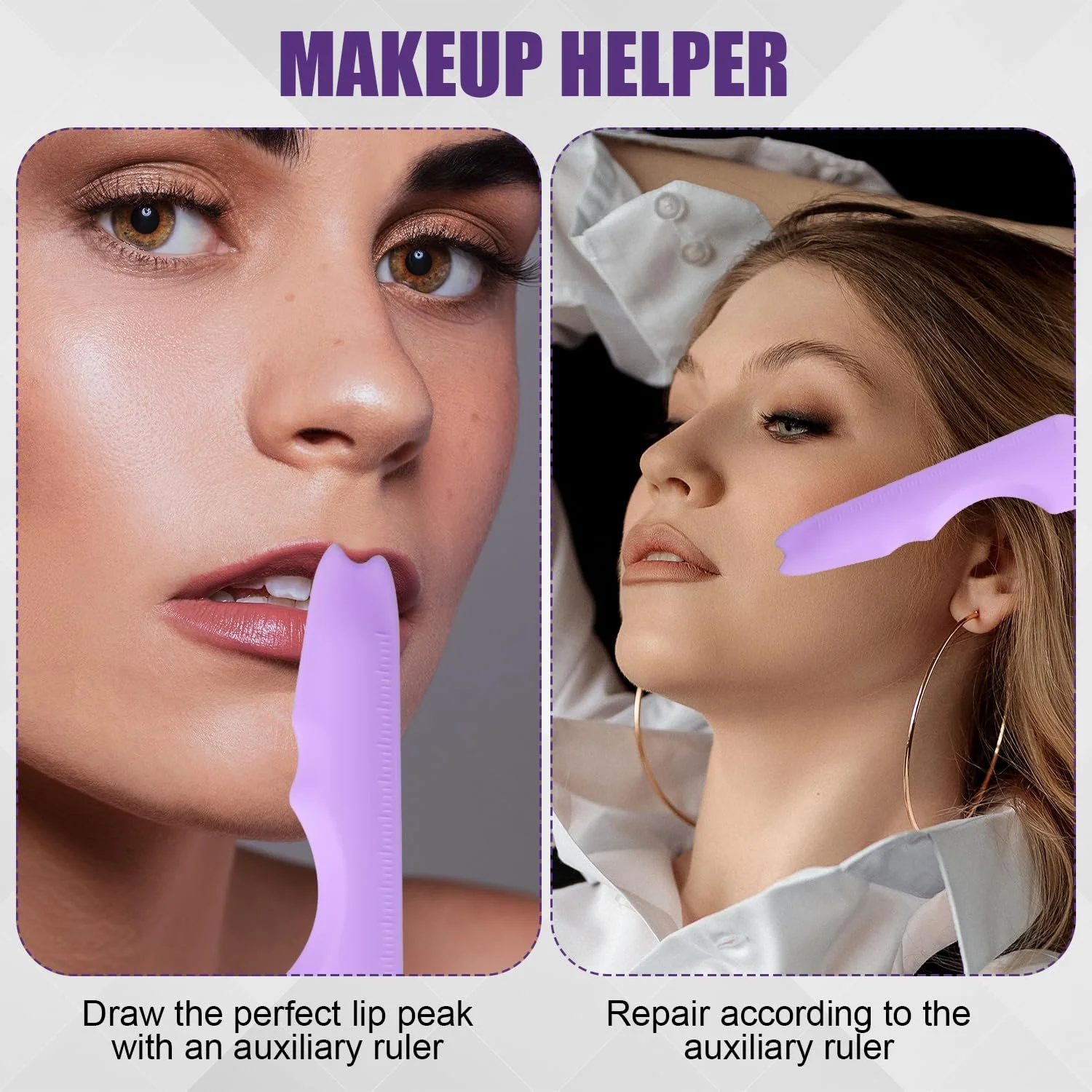 Трафареты для подводки Силиконовые фиолетовые, фото №5