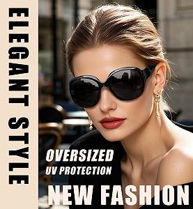 Сонцезахисні окуляри Joopin Великі Жіночі Поляризовані Модні Стильні Великі UV400 synthetic.ua - Фото 1