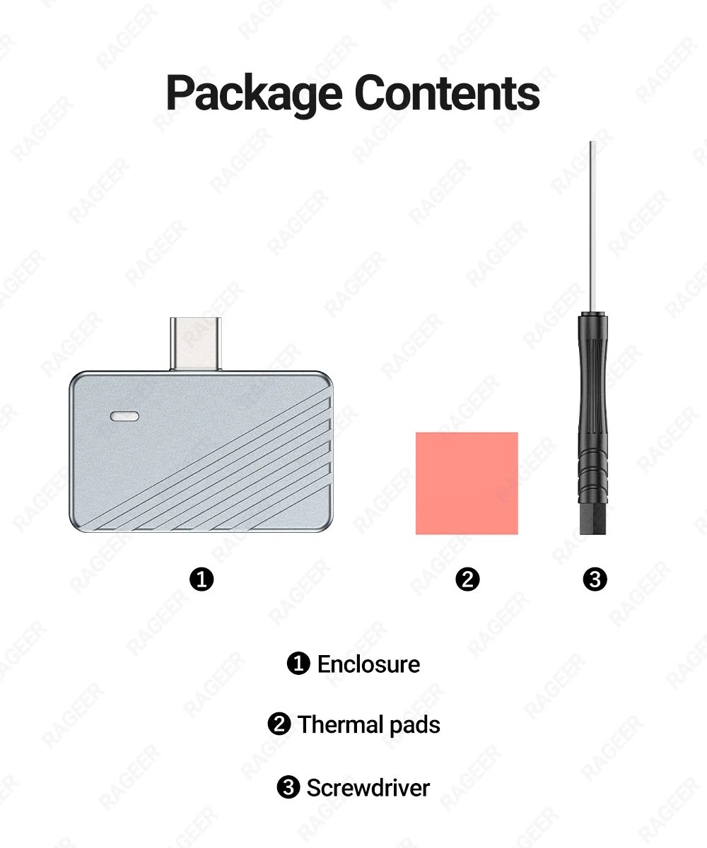 Зовнішній адаптер JEYI 2230L M.2 NVMe 2230 PCIe SSD to USB 3.2 Gray, фото №15