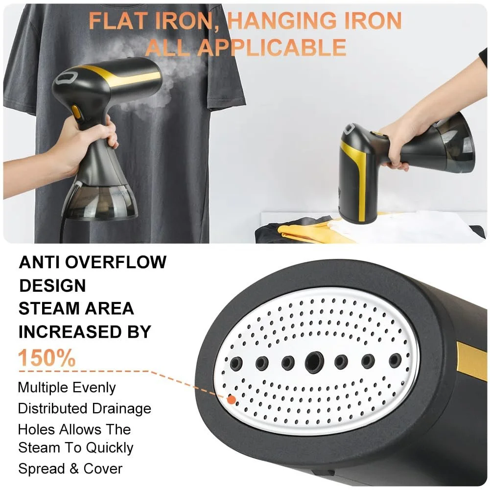 Ручной отпариватель HOTUT 1500 Вт 150 мл Black, фото №4