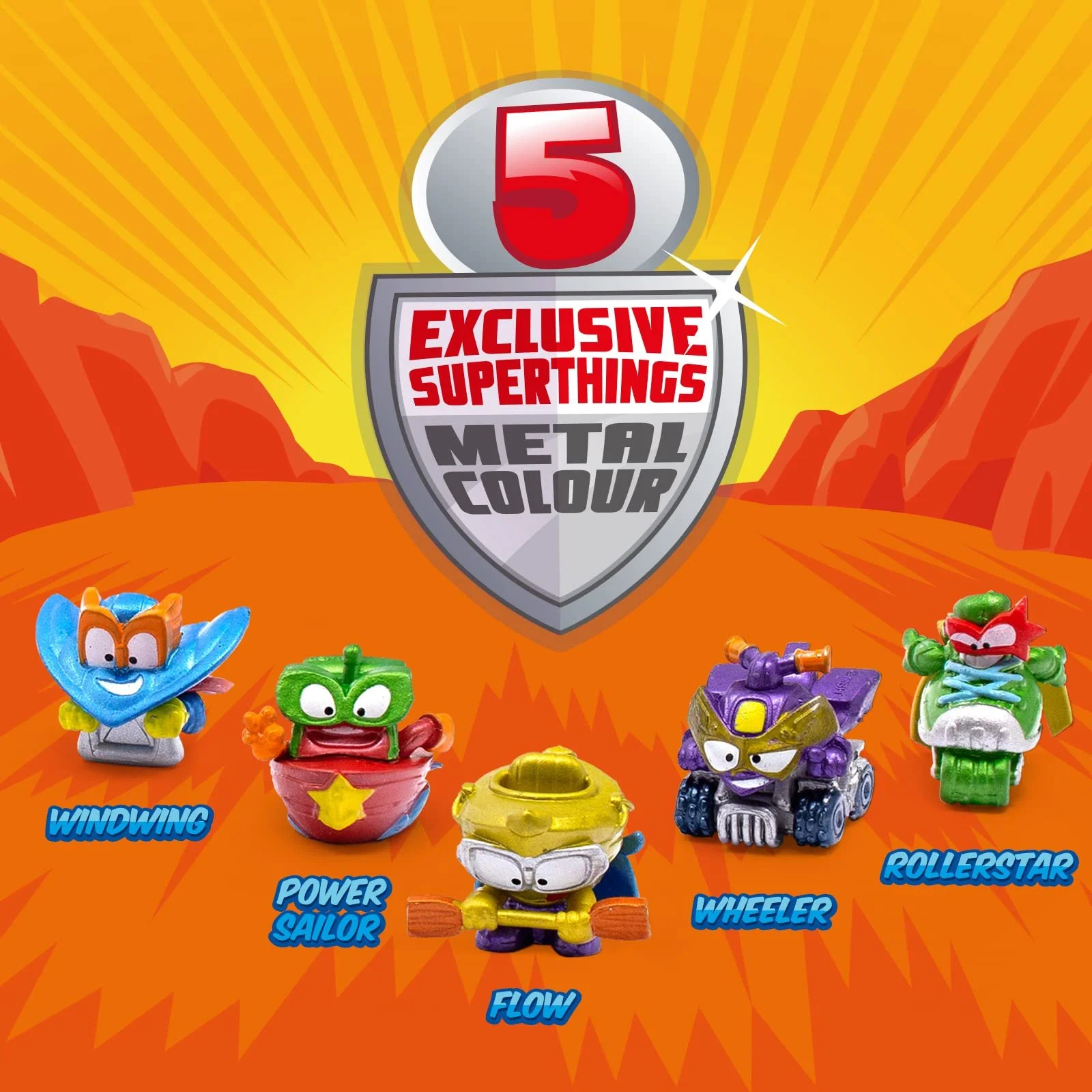 Набір фігурок SuperThings Rivals of Kaboom Tin Extreme Riders 5 шт. з металевим покриттям, фото №2