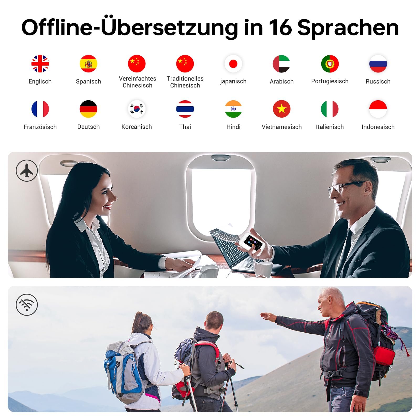 Наушники-переводчики A8, Офлайн перевод, Реальное время, фото №3