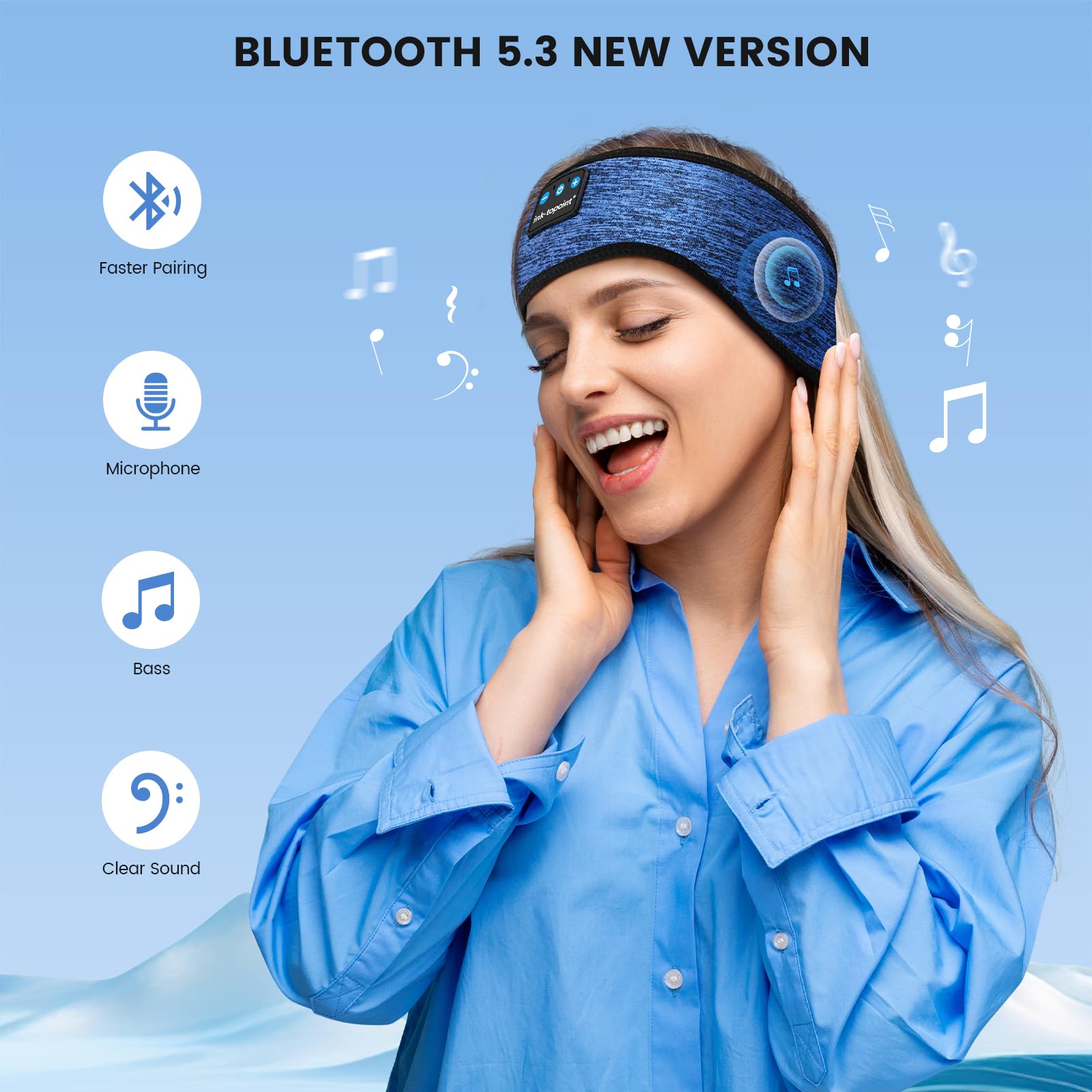 Наушники Sleep Headphones Headband Bluetooth 5.4 Черный, фото №6