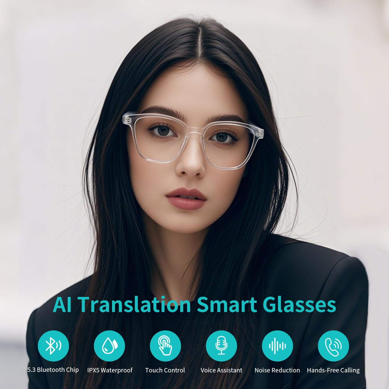 Умные очки-переводчик, двуязычный перевод в реальном времени, фото №2