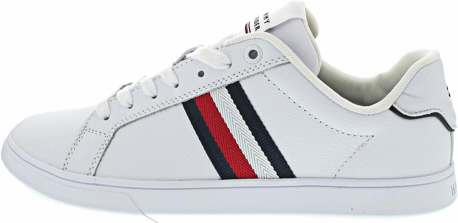 Кеди Tommy Hilfiger Cupsole Шкіряні Corporate Leather Cup Stripes Білий, 40 EU, фото №1