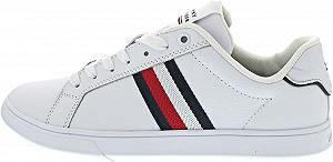 Кеди Tommy Hilfiger Cupsole Шкіряні Corporate Leather Cup Stripes Білий, 40 EU - Фото 1