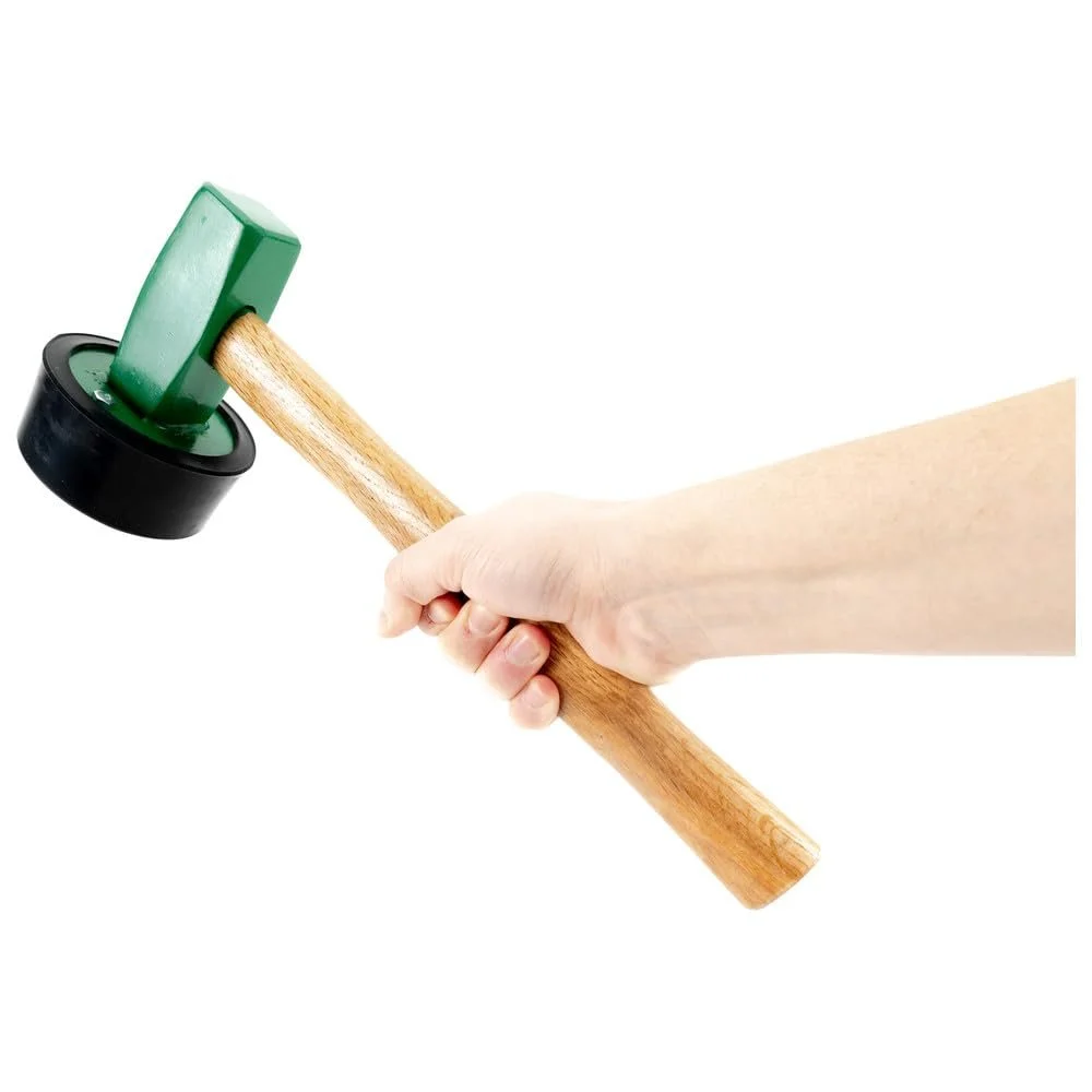Молоток для мощения Sanpro Professional круглый 2,5 кг со сменной резиной Черный, фото №4
