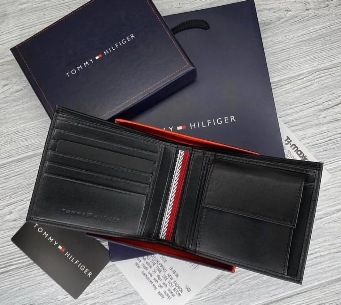 Кожаный портмоне‑кошелёк в подарок мужчине Tommy Hilfiger, фото №3