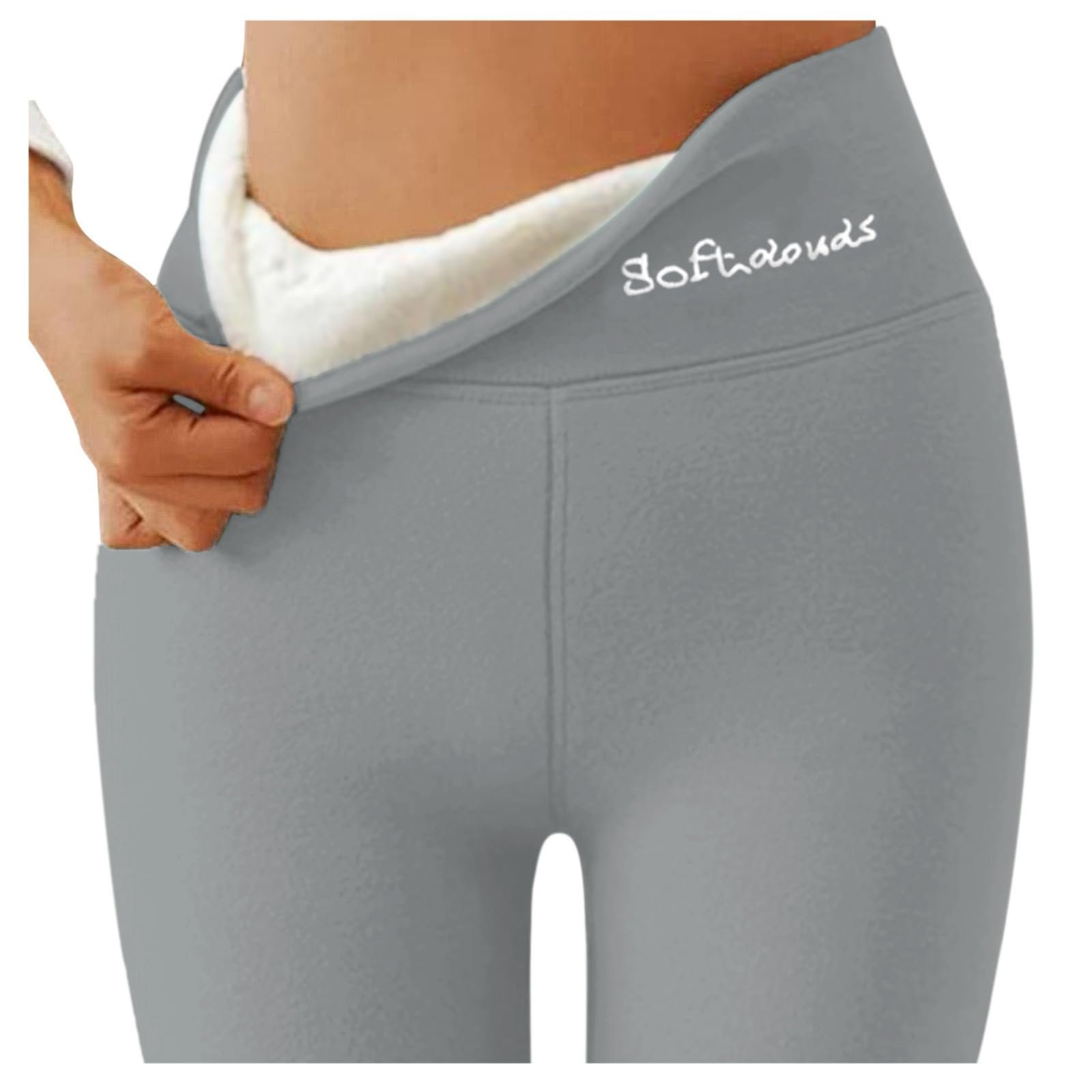 Термолеггинсы Женские Lined Leggings с высокой талией Флисовые термо Плюшевые леггинсы Утепленные Однотонные Бархатные Теплые Колготки Зимние ТермоколготкиДля фитнеса на открытом воздухе Для бега Йоги, фото №1