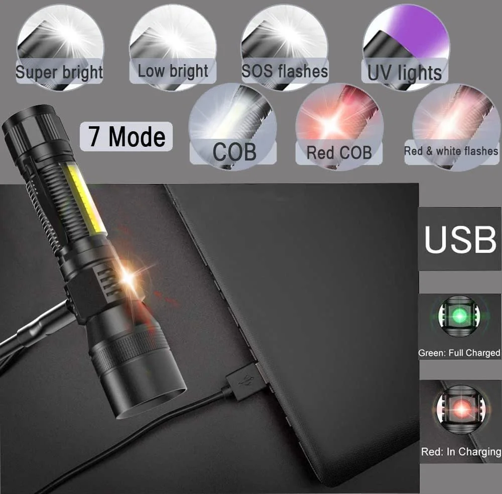 Ліхтар USB Rechargeable 2 шт, фото №3 Ліхтар USB Rechargeable 2 шт, фото №3