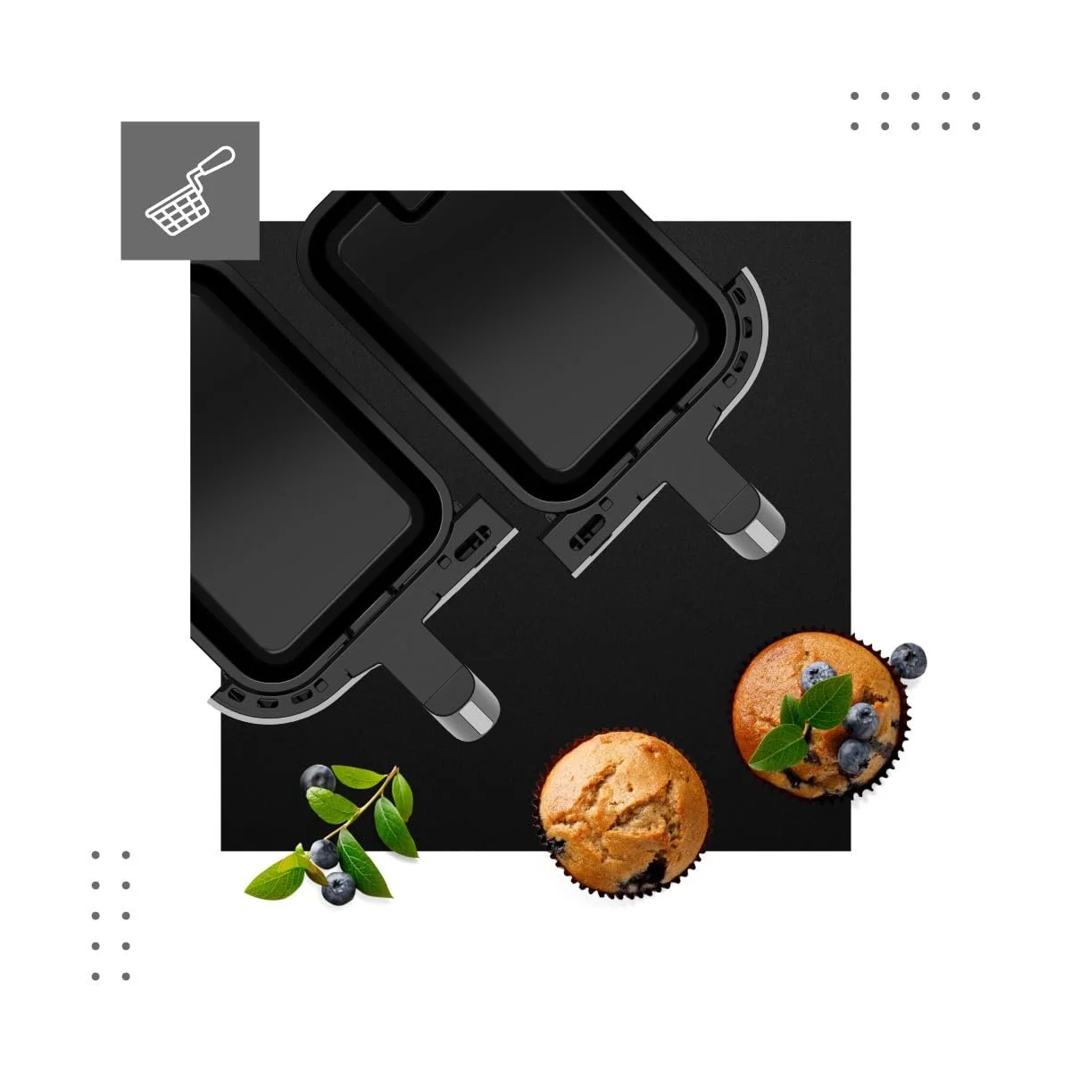 Мультипечь VERTENZ Taste 90 9L с двумя камерами 2600 W Black, фото №5